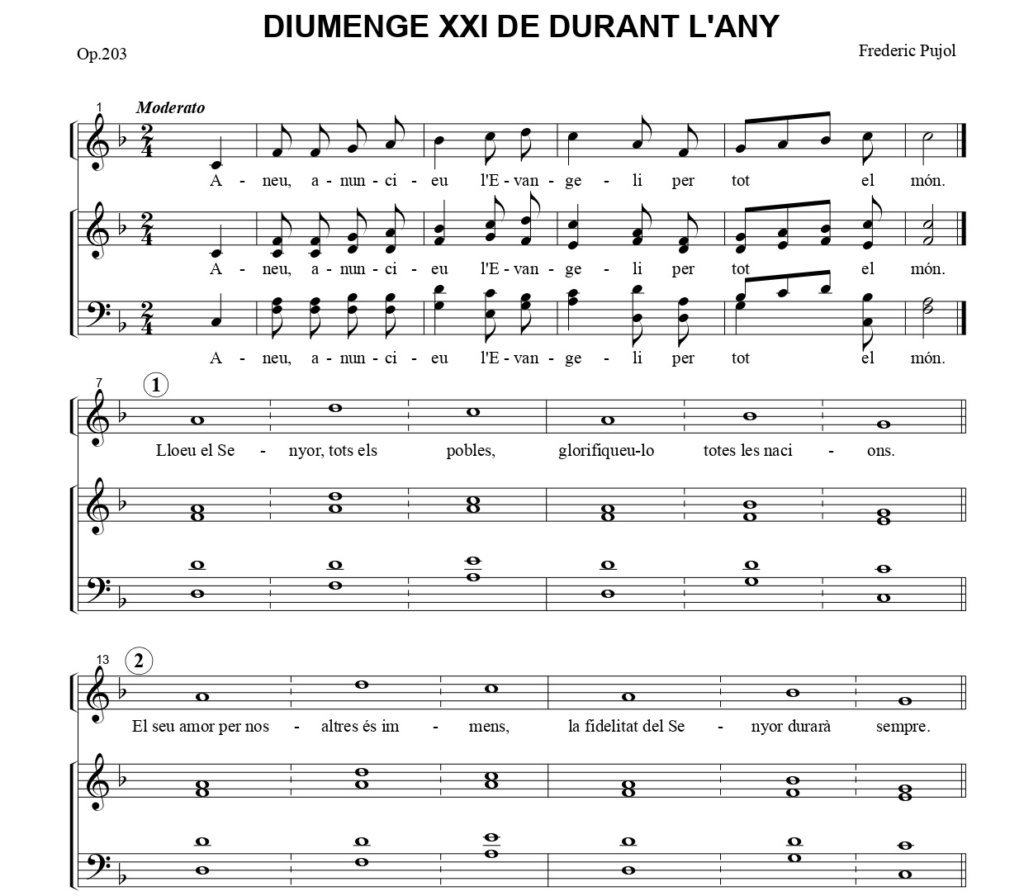 DIUMENGE XXI DE DURANT L’ANY C