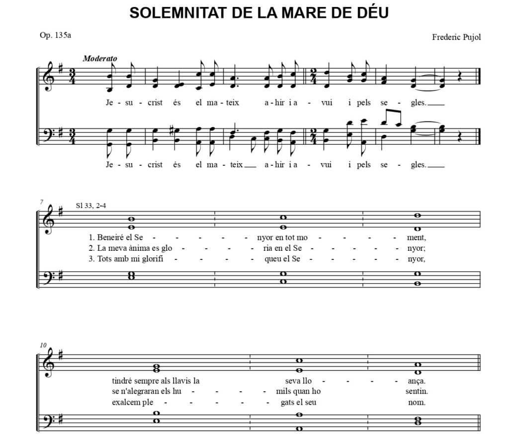 SOLEMNITAT DE LA MARE DE DÉU - COMUNIÓ