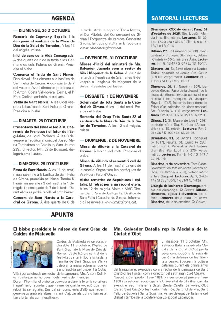 Full Parroquial 26 d’octubre de 2025