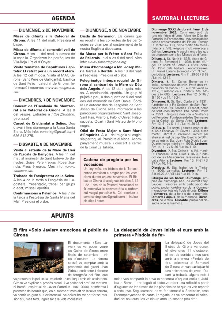 Full Parroquial 2 de novembre de 2025