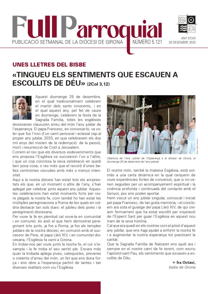Full Parroquial 28 de desembre de 2025