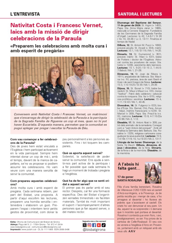 Full Parroquial 11 de gener de 2026