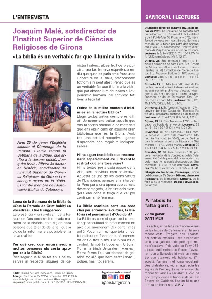 Full Parroquial 25 de gener de 2026