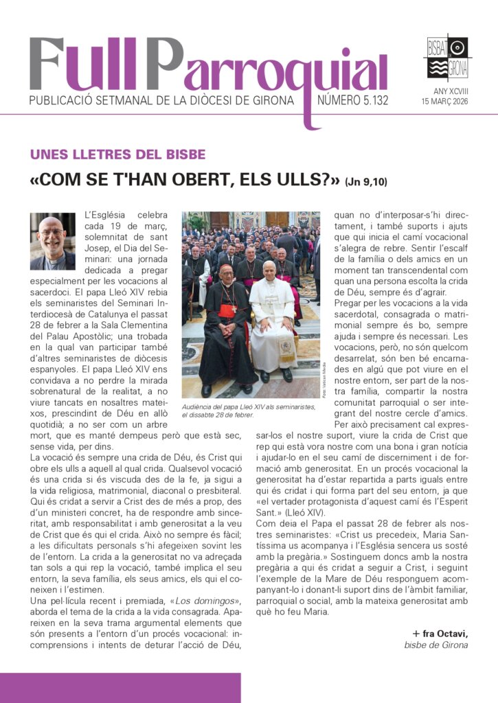 Full Parroquial 15 de març 2026