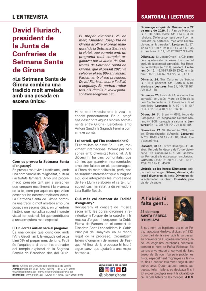 Full Parroquial 22 de març 2026