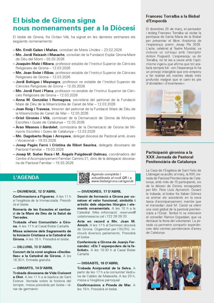 Full Parroquial 12 d’abril 2026