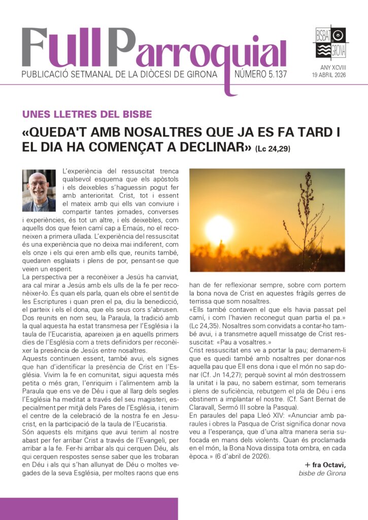 Full Parroquial 19 d’abril 2026