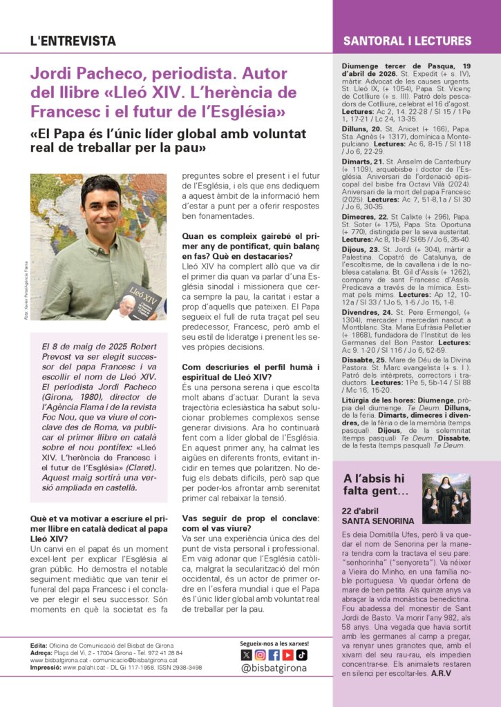 Full Parroquial 19 d’abril 2026