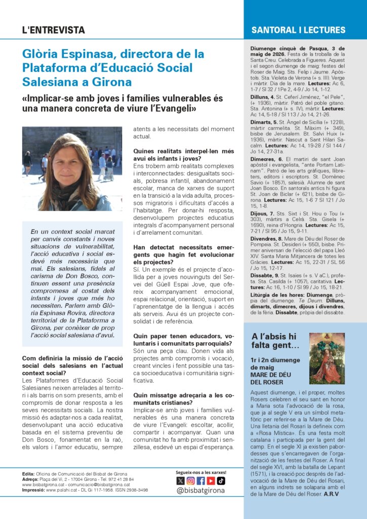 Full Parroquial 3 de maig de 2026