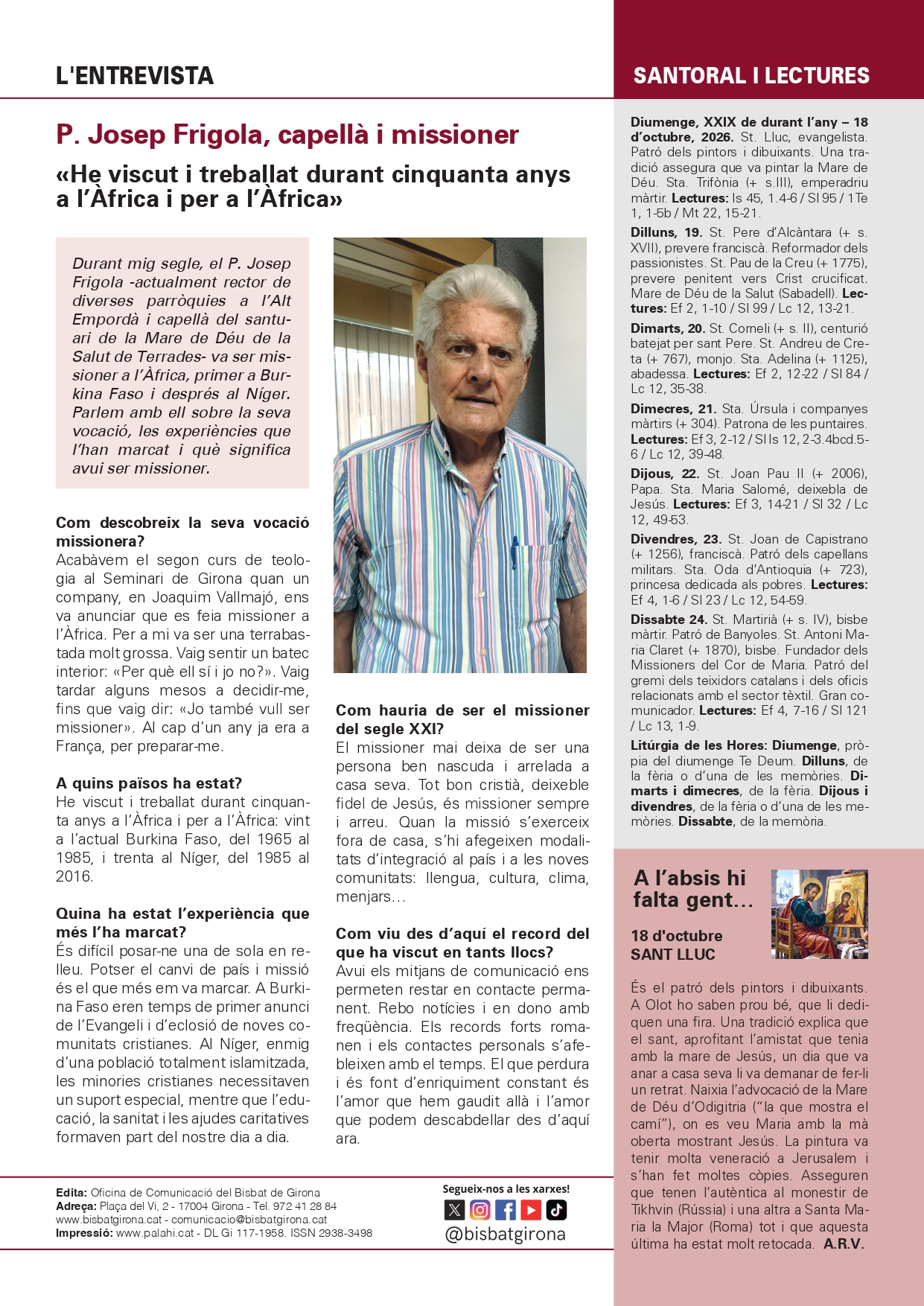 Full Parroquial 18 d’octubre de 2026