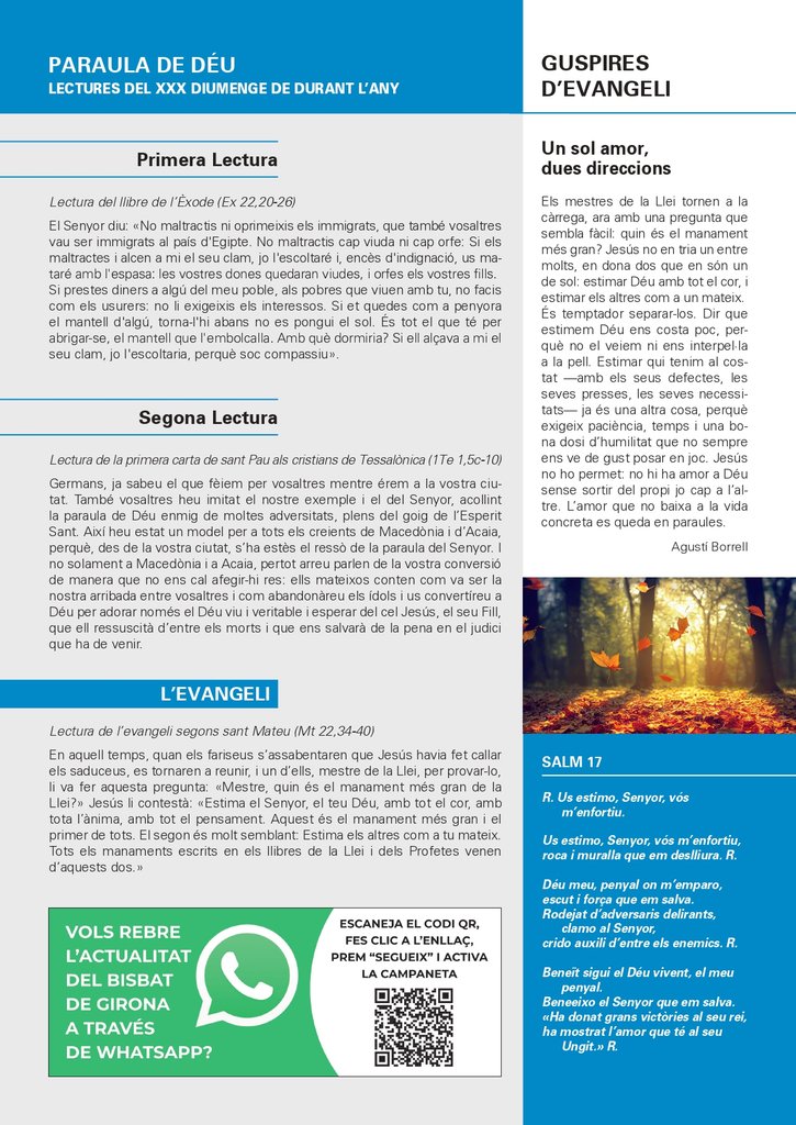 Full Parroquial 25 d’octubre de 2026